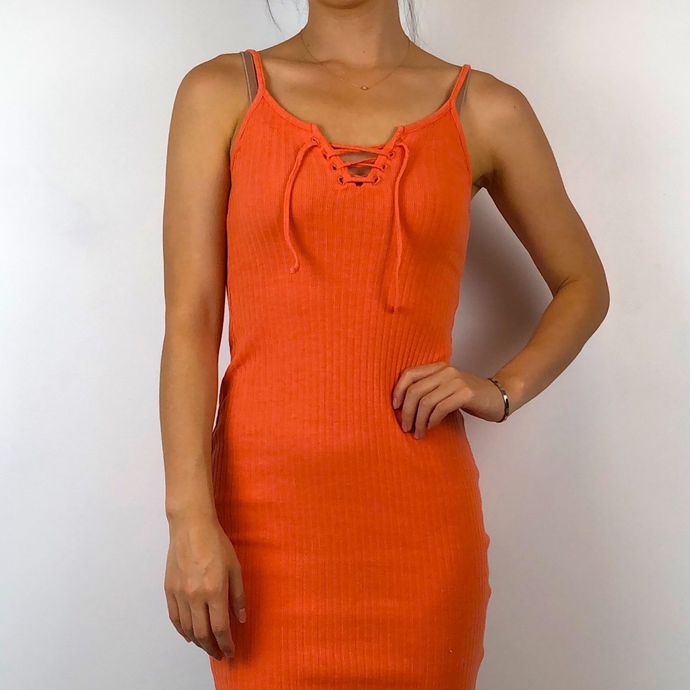 Topshop bodycon dress with straps